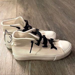 Lord Nermal White RIPNDIP Hi Top Sneakers, Size 4